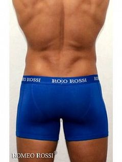 Повседневные боксеры с двойной передней панелью синего цвета Romeo Rossi RTRR7001-09